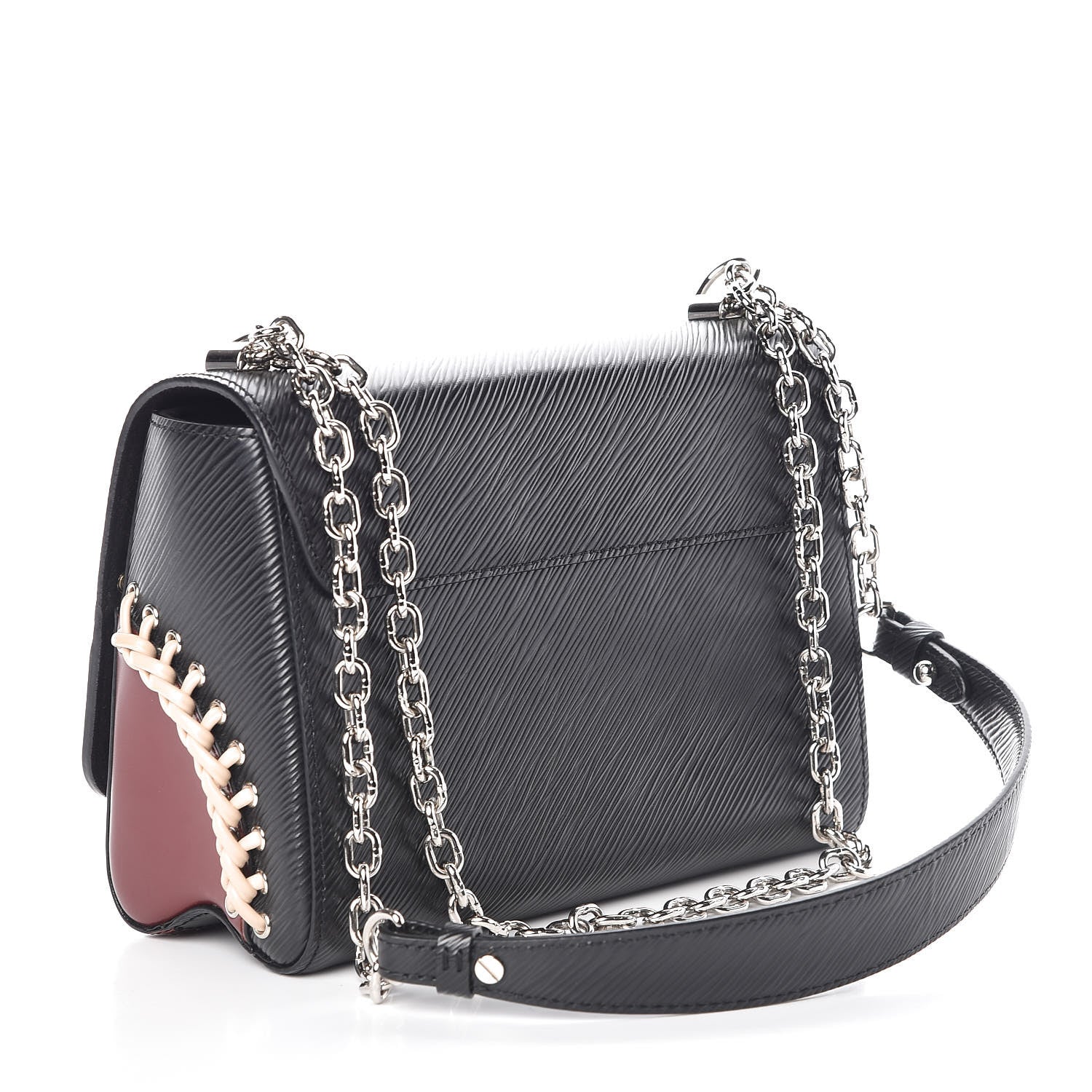 Louis Vuitton Epi Braided Twist Shoulder Bag MM Black 3 of 9