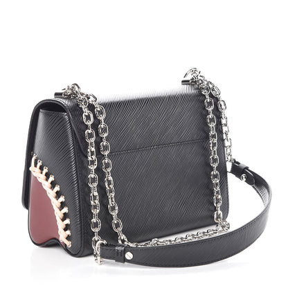 Louis Vuitton Epi Braided Twist Shoulder Bag MM Black 3 of 9