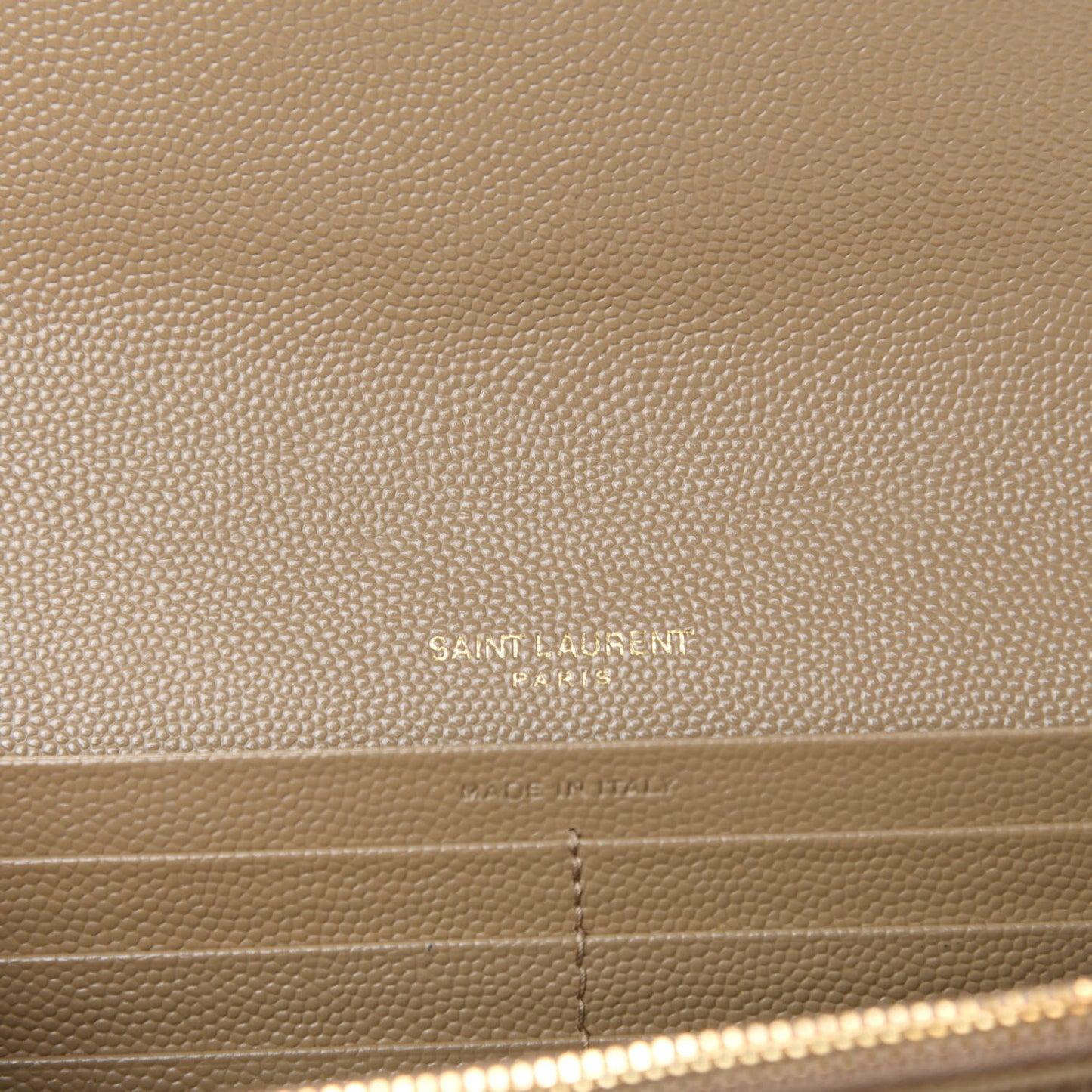 Grain De Poudre Matelasse Chevron Monogram Flap Wallet Dark Beige