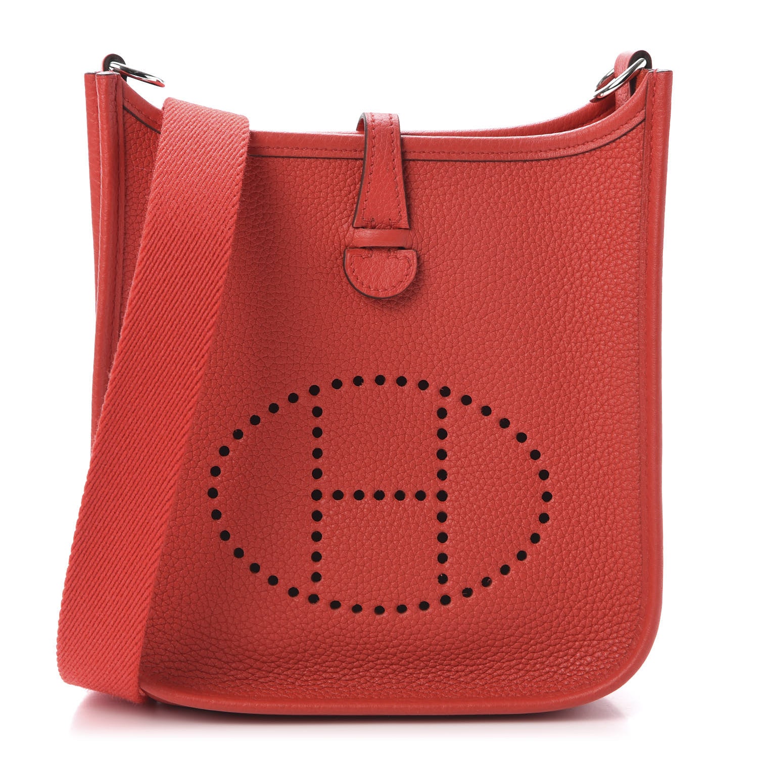 Hermes Taurillon Clemence Evelyne TPM Rouge de Coeur 1 of 9