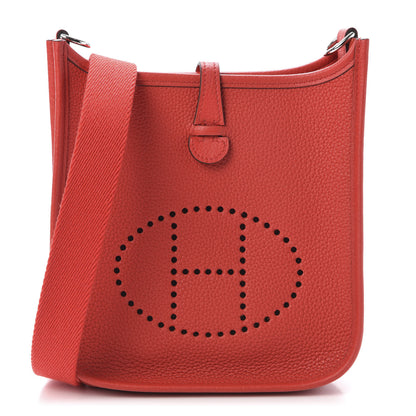 Hermes Taurillon Clemence Evelyne TPM Rouge de Coeur 1 of 9