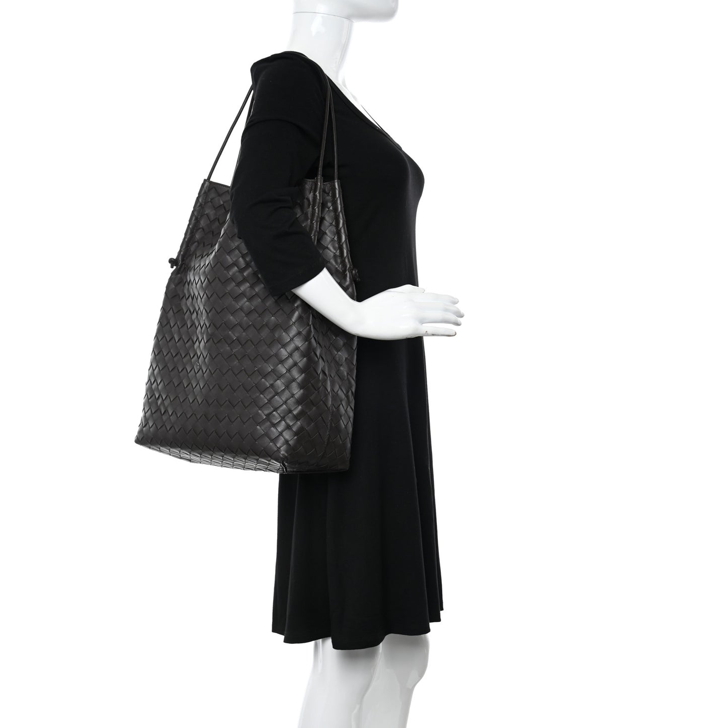 Nappa Intrecciato Tote Ebano