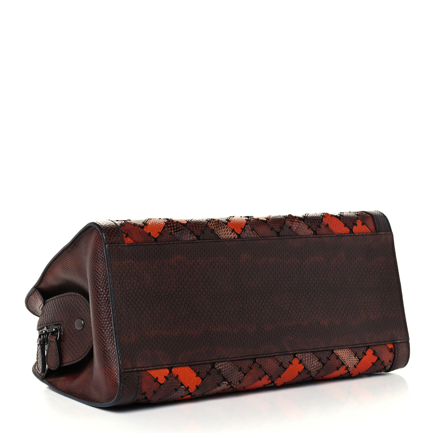 Bottega Veneta Ayers Karung Intrecciato Patchwork Shoulder Bag Ash Scuro Rust Clay 4 of 11