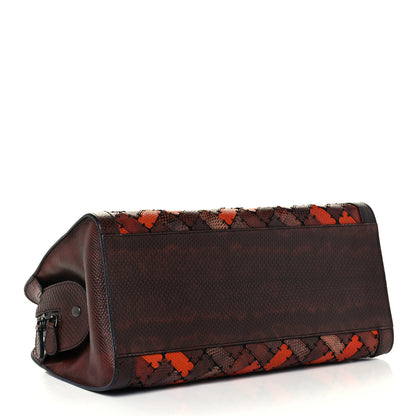 Bottega Veneta Ayers Karung Intrecciato Patchwork Shoulder Bag Ash Scuro Rust Clay 4 of 11