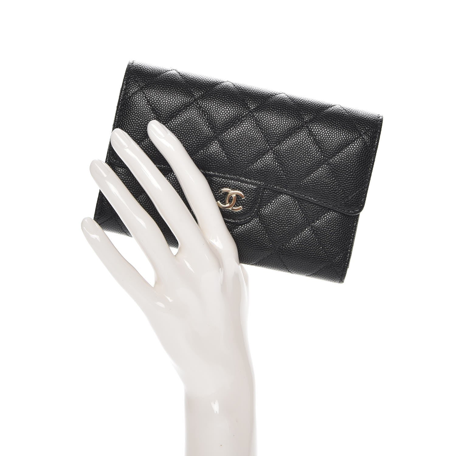 Chanel Caviar Quilted Small Flap Wallet Black 2 of 9