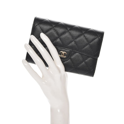 Chanel Caviar Quilted Small Flap Wallet Black 2 of 9