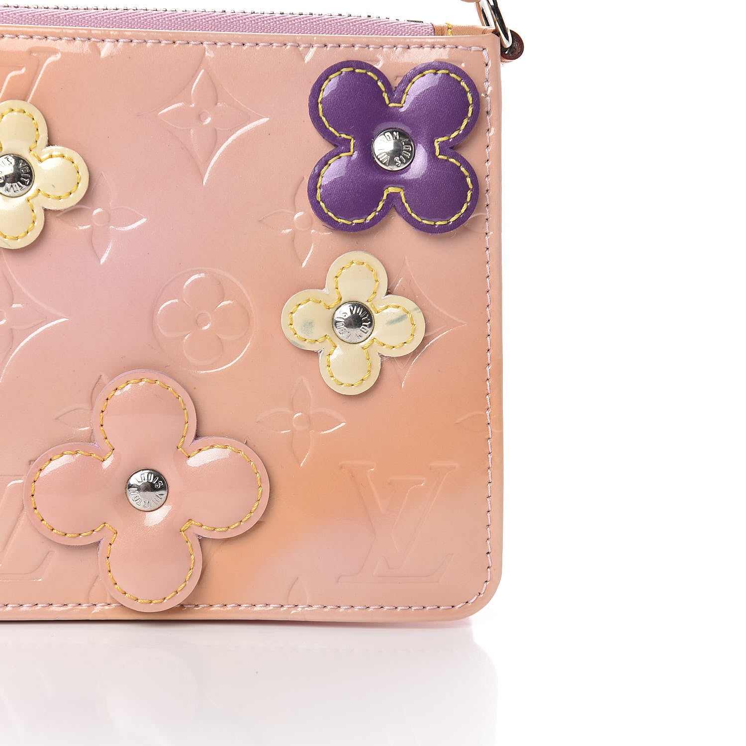 Louis Vuitton Vernis Lexington Fleurs Pochette Pink 11 of 11