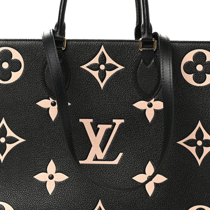 Louis Vuitton Empreinte Monogram Giant Onthego MM Black Beige 7 of 9
