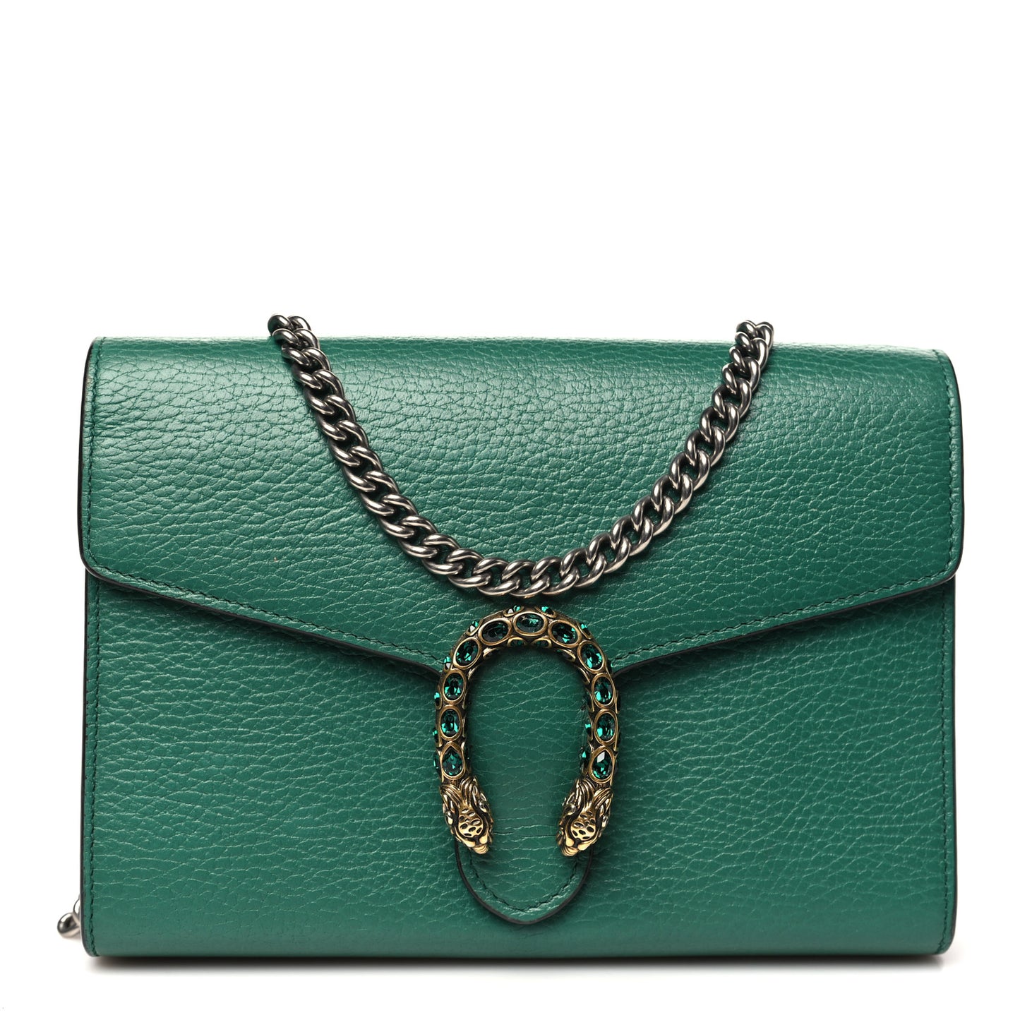 Calfskin Mini Dionysus Chain Wallet Emerald