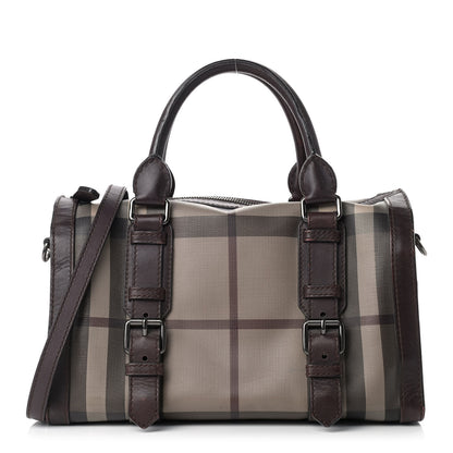 Burberry Smoked Check Medium Alchester Bowling Bag Plum 1 of 21