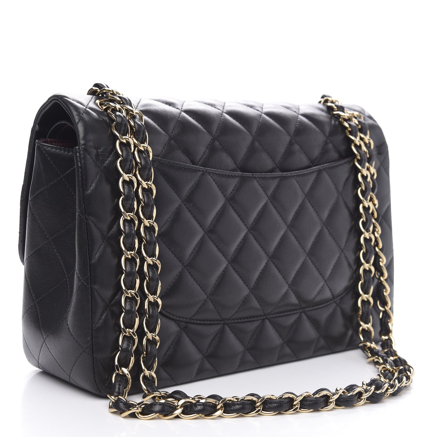 Chanel Lambskin Quilted Jumbo Double Flap Black 3 of 18