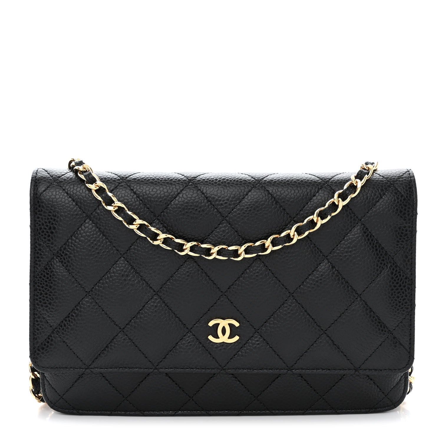 Chanel Caviar Quilted Wallet on Chain WOC Black 1 of 12