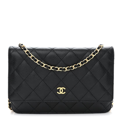 Chanel Caviar Quilted Wallet on Chain WOC Black 1 of 12