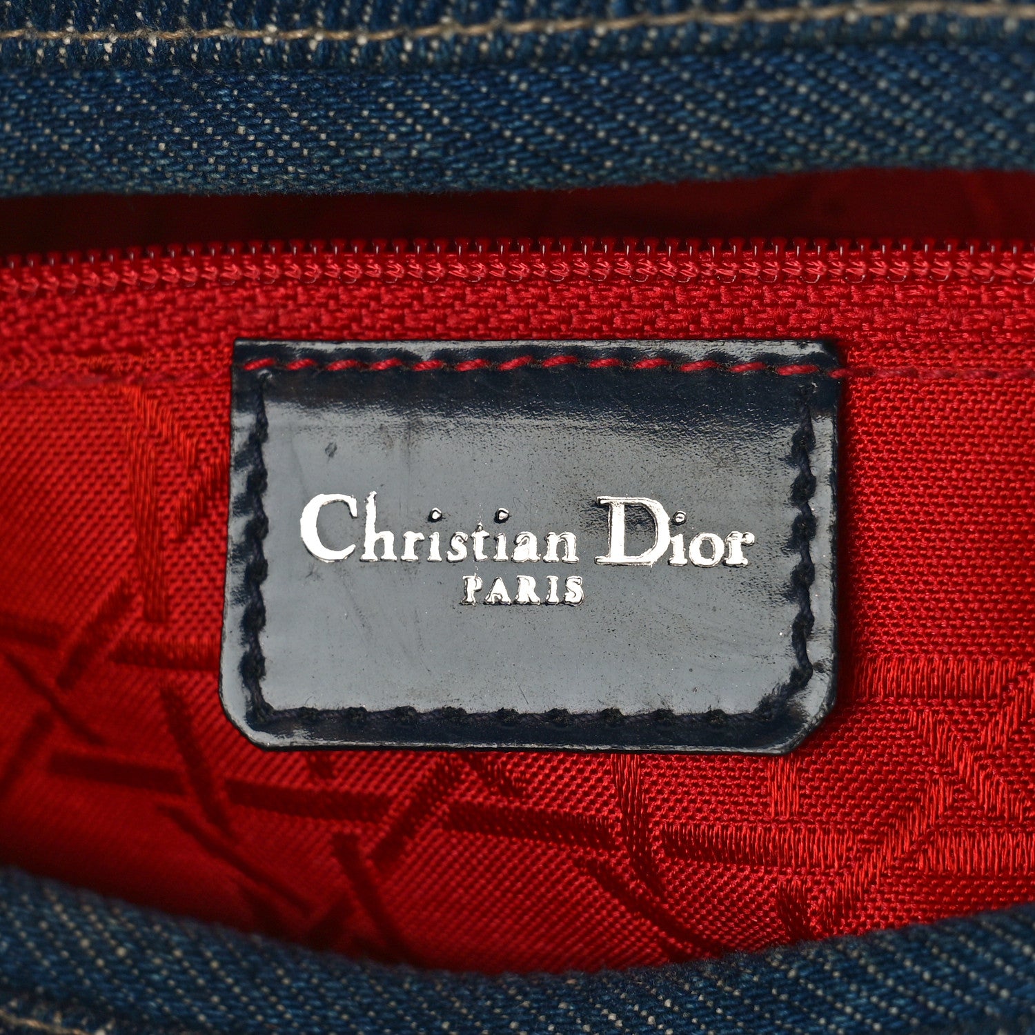 Christian Dior Denim Cannage Large Lady Dior Blue 6 of 11