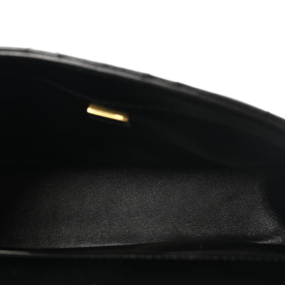 Chanel Shiny Lambskin Quilted Coco Trip Flap Bag Black 5 of 11