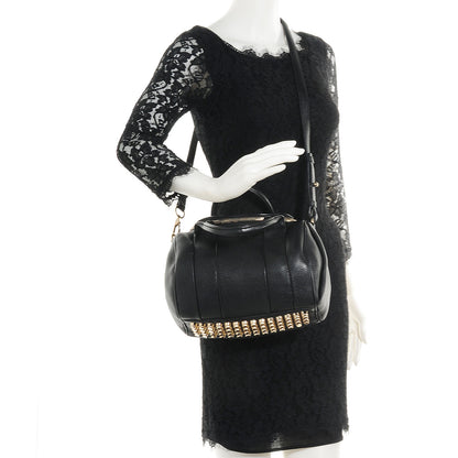 Alexander Wang Pebbled Leather Rockie Black w Pale Gold Hardware 2 of 7