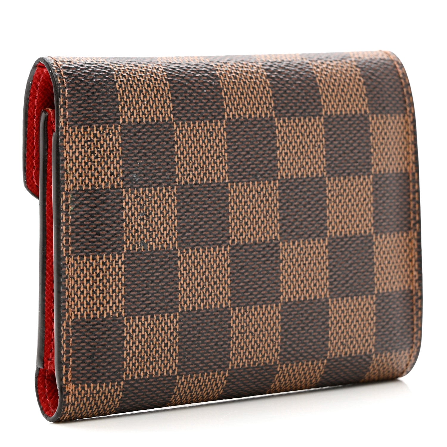 Louis Vuitton Damier Ebene Victorine Wallet Red 3 of 7