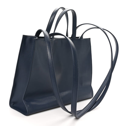 Telfar Vegan Leather Medium Shopping Bag Navy 2 of 9