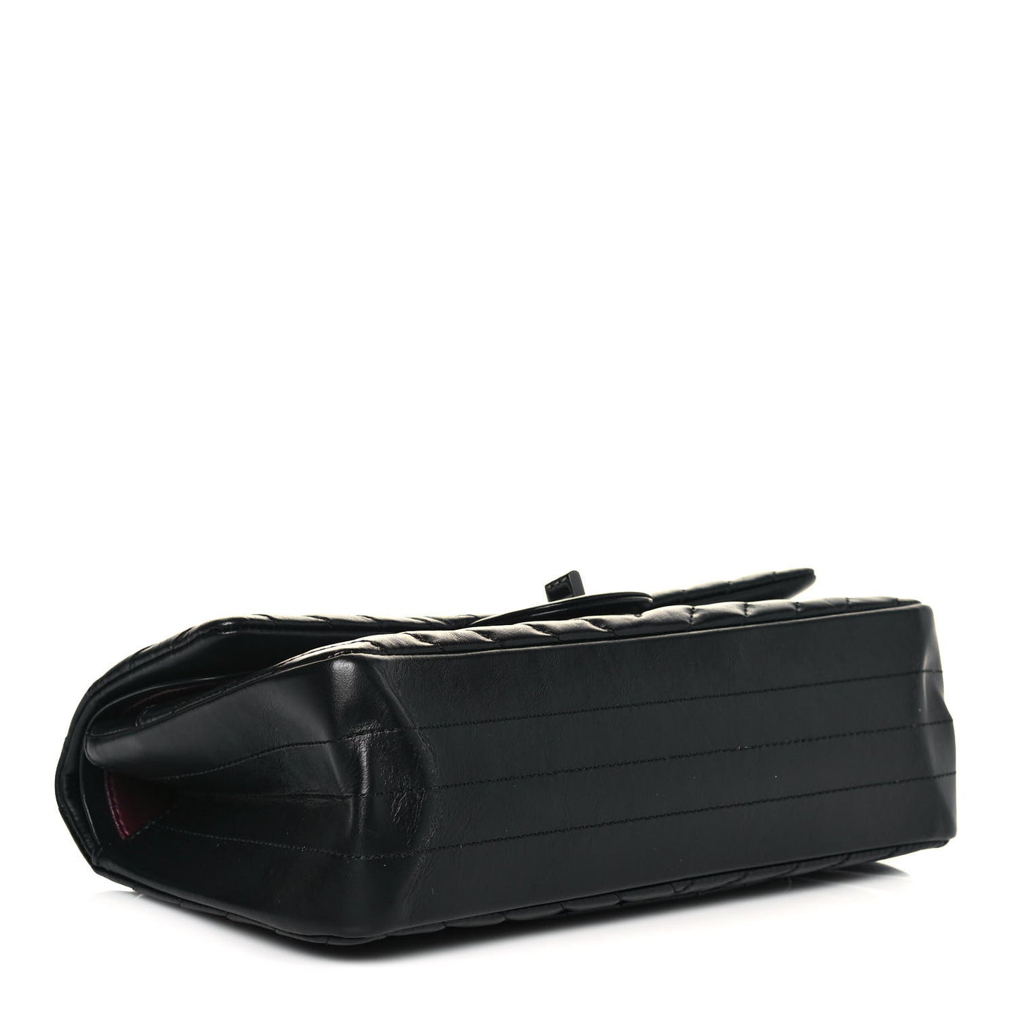 Aged Calfskin Chevron Quilted 2.55 Reissue 225 Flap So Black