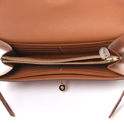 Hermes Epsom Kelly Longue Wallet Gold 5 of 9