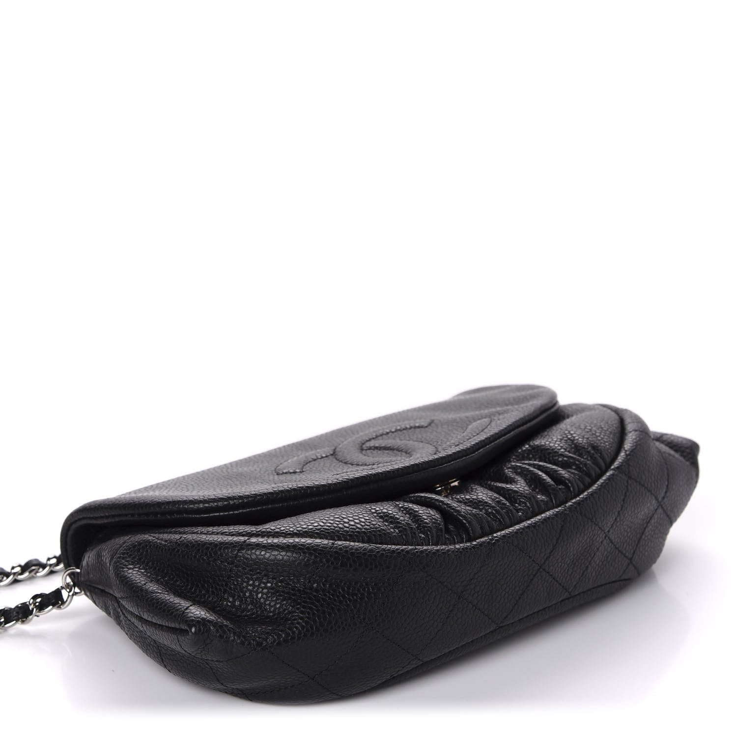 Chanel Caviar Half Moon Wallet On Chain WOC Black 4 of 12