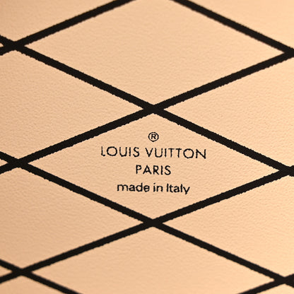 Louis Vuitton Lambskin Malletage Petite Malle Black Beige 6 of 9