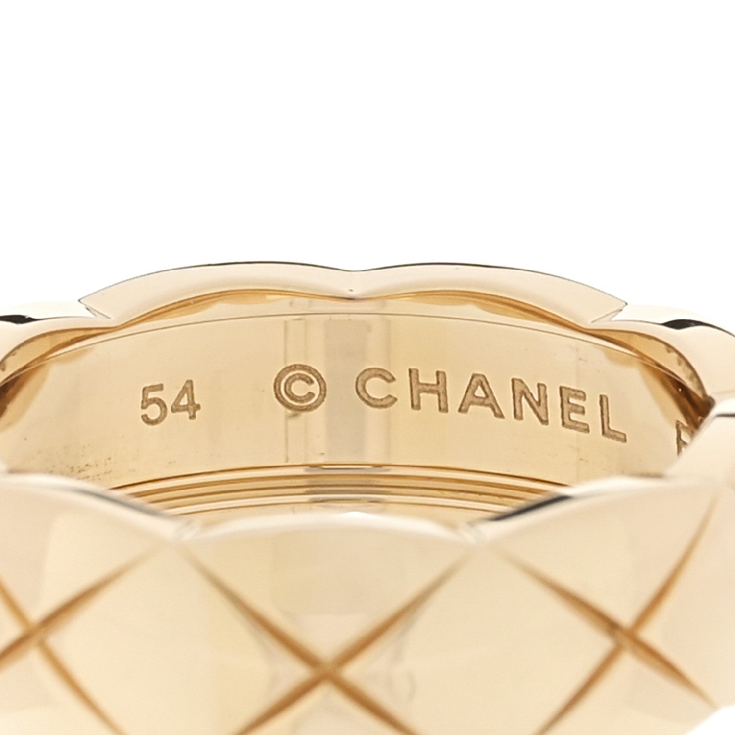 Chanel 18K Yellow Gold Small Coco Crush Ring 54 7 4 of 4