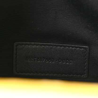 Saint Laurent Grain De Poudre Matelasse Chevron Monogram Envelope Clutch Mustard 7 of 9