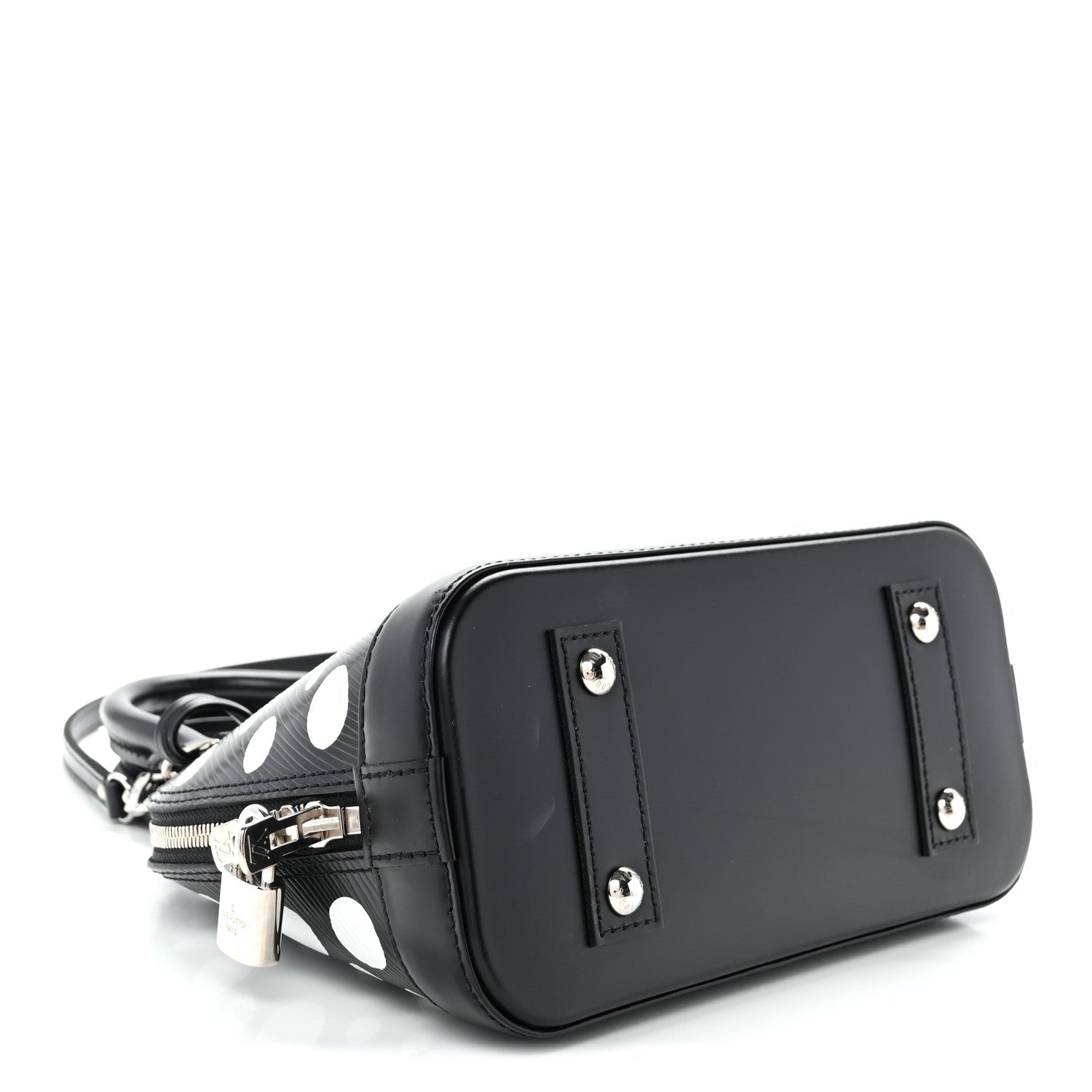 Louis Vuitton X YK Epi Alma BB Black White 4 of 9