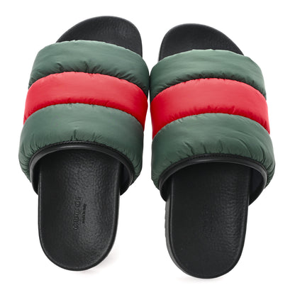 Gucci Nylon Web Womens Slide Sandals 39 Black Green Red 2 of 9