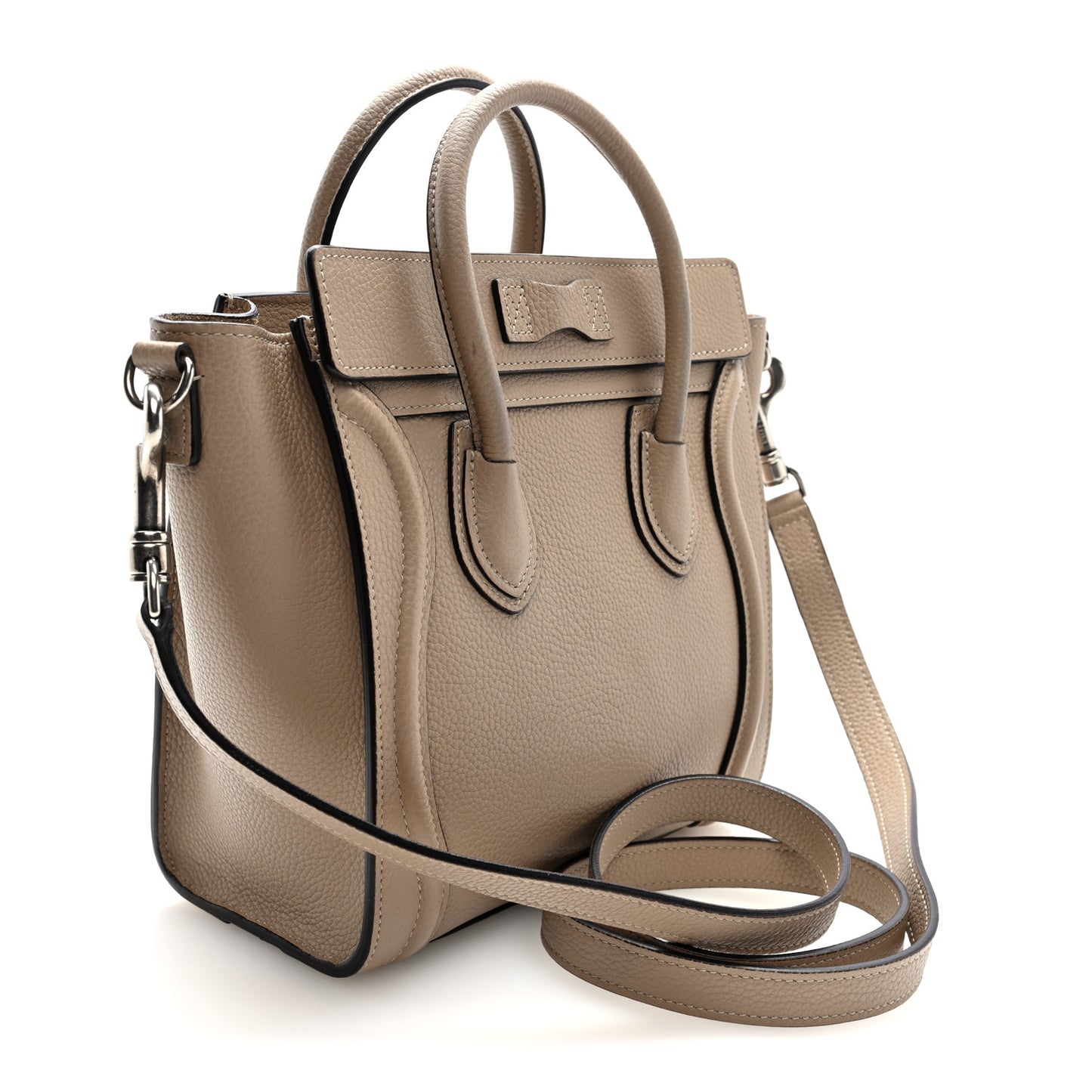 Drummed Calfskin Nano Luggage Dune