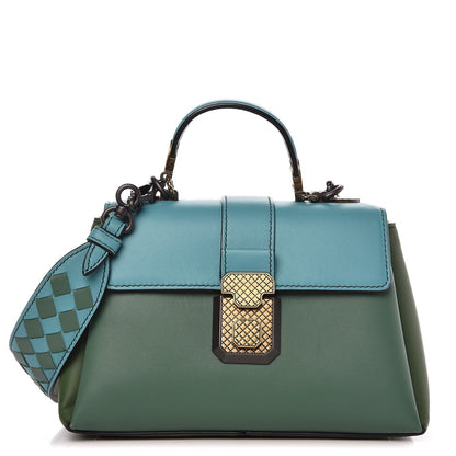 Bottega Veneta Nappa Multicolor Piazza Bag Thyme Aqua Ivy Black 1 of 13