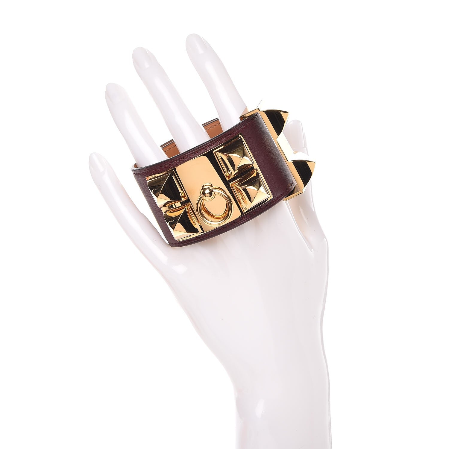 Hermes Swift Collier de Chien CDC Bracelet T2 Bordeaux 2 of 7