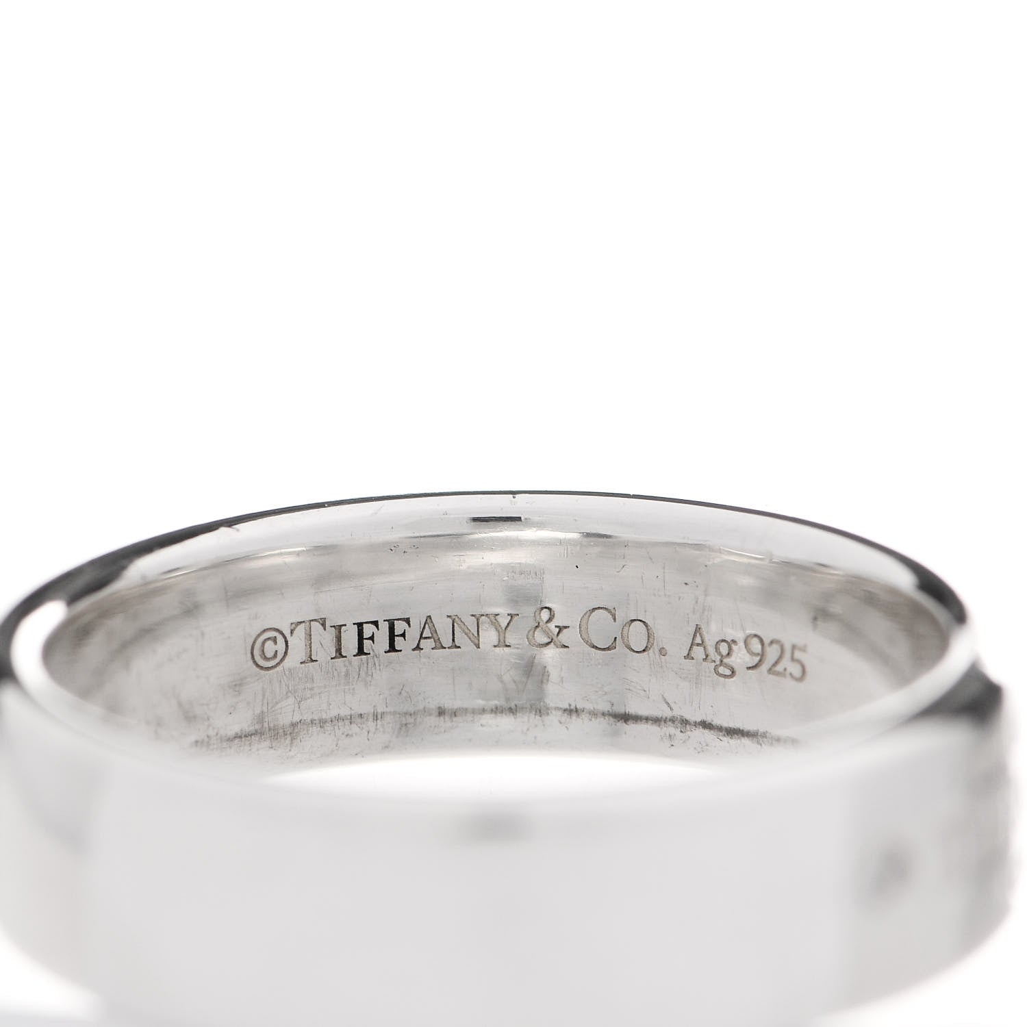 Tiffany Sterling Silver Diamond Return to Tiffany Narrow Ring 59 8.75 4 of 6