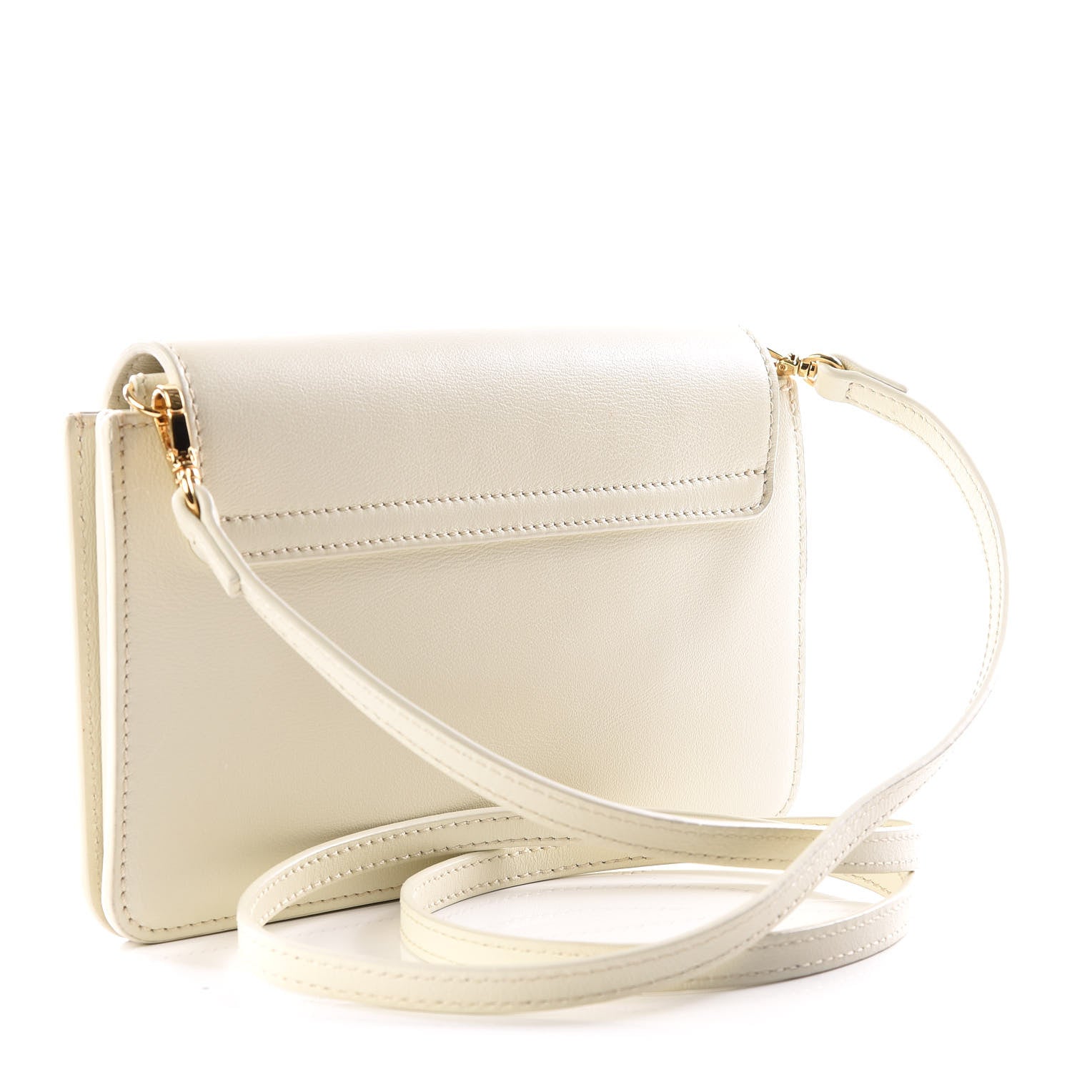 Chloe Calfskin Drew Bijou Clutch Natural White 2 of 10