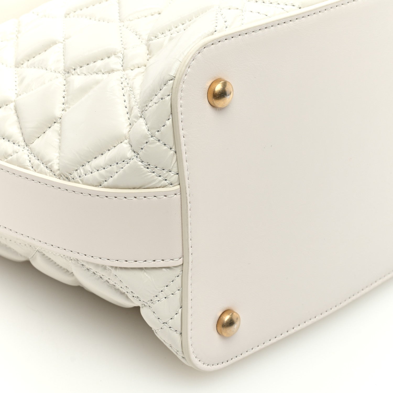 Chanel Glazed Calfskin Quilted State Of The Art Hobo White 8 of 9