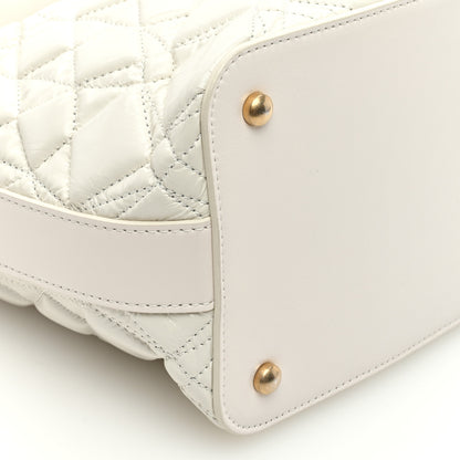 Chanel Glazed Calfskin Quilted State Of The Art Hobo White 8 of 9