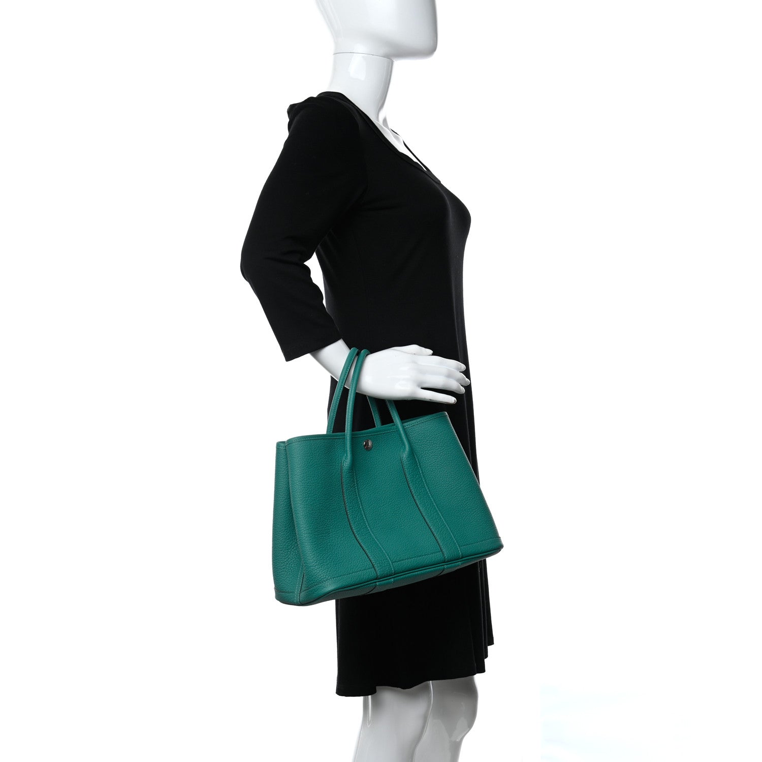 Hermes Negonda Garden Party Tote 30 TPM Vert Verone 2 of 9