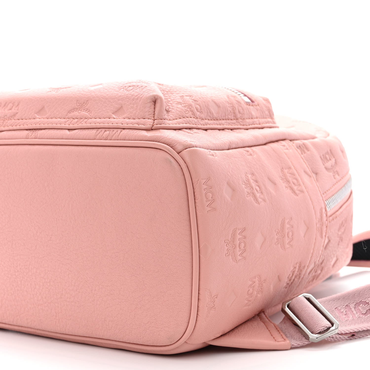 MCM Calfskin Ottomar Monogram Small Backpack Pink 10 of 13