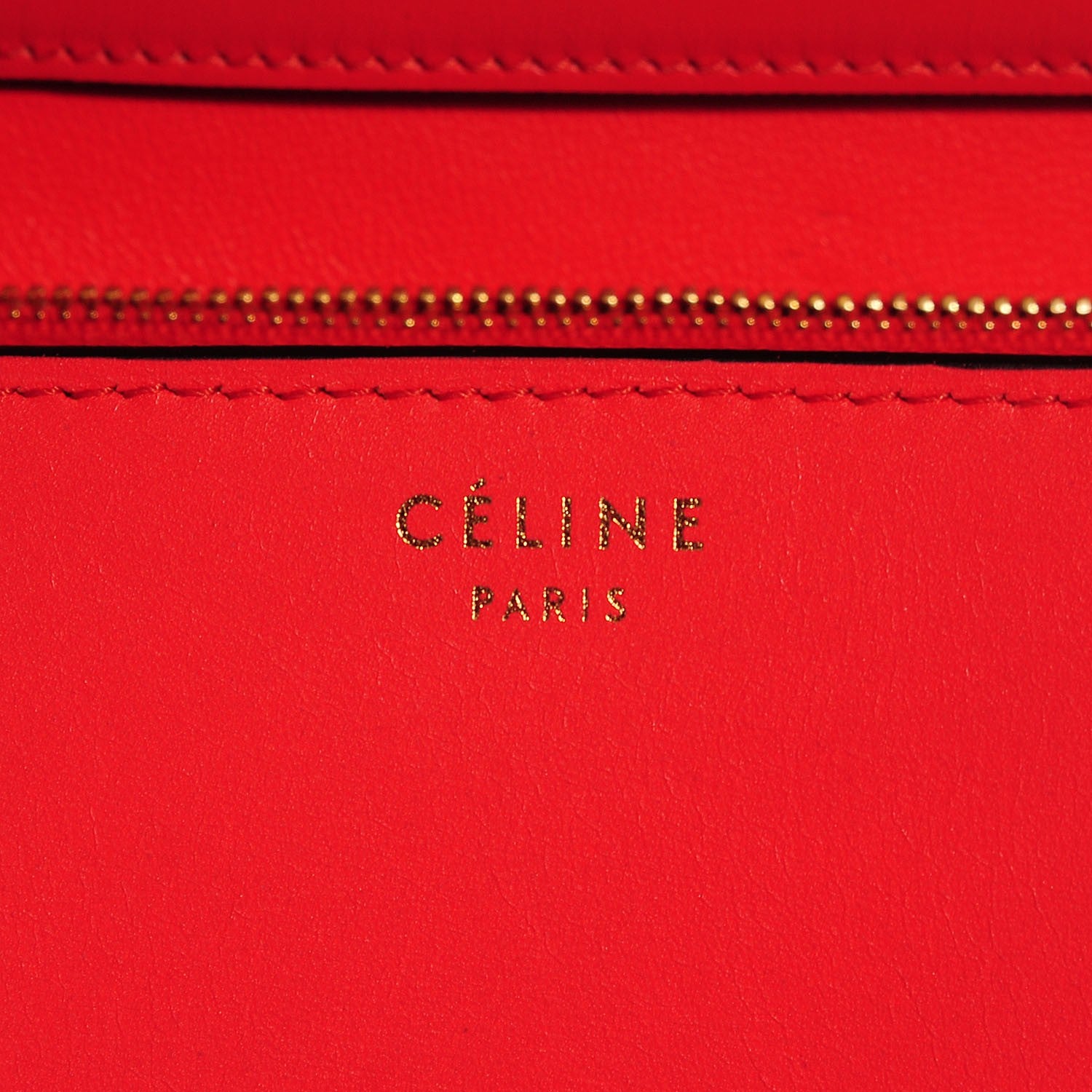 Celine Box Calfskin Medium Classic Box Flap Bag Poppy 16 of 19