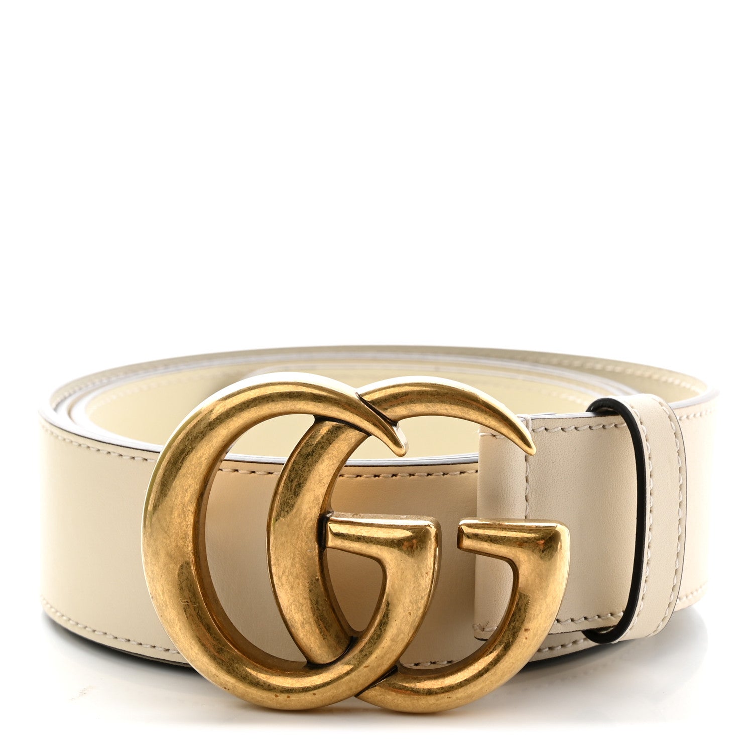 Gucci Calfskin Double G 40mm Belt 115 46 Mystic White 1 of 11