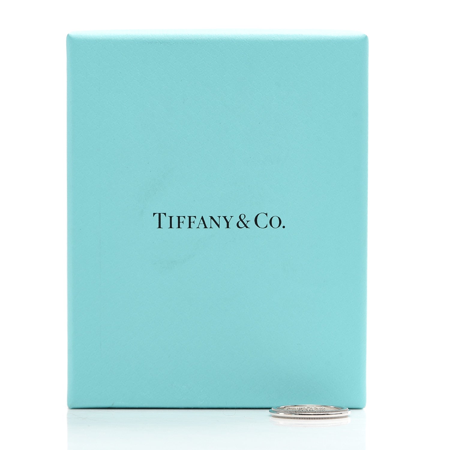 Tiffany Platinum 2mm Milgrain Wedding Band Ring 53 6.25 5 of 5