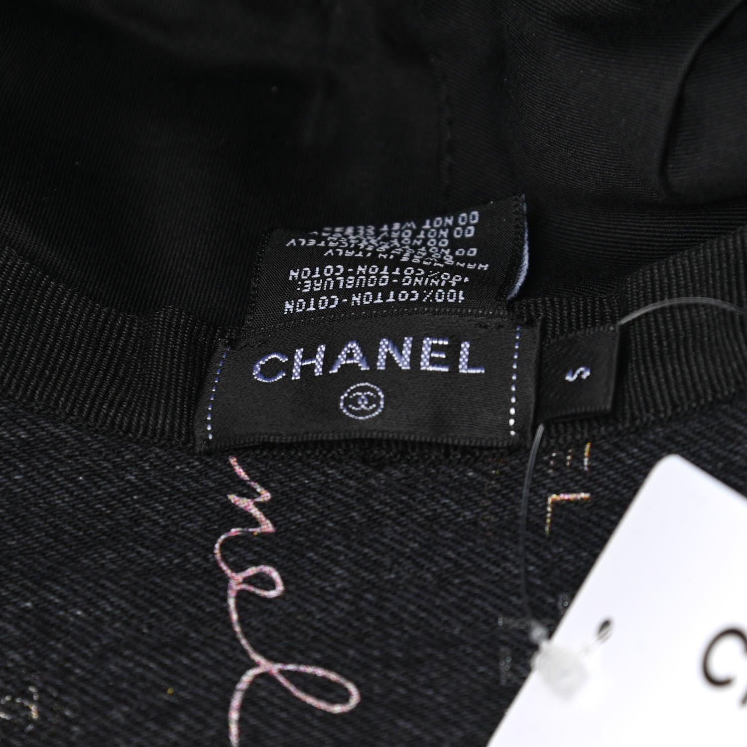Chanel Denim Mood Cloche Bucket Hat S Black 8 of 8