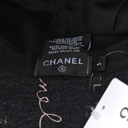 Chanel Denim Mood Cloche Bucket Hat S Black 8 of 8