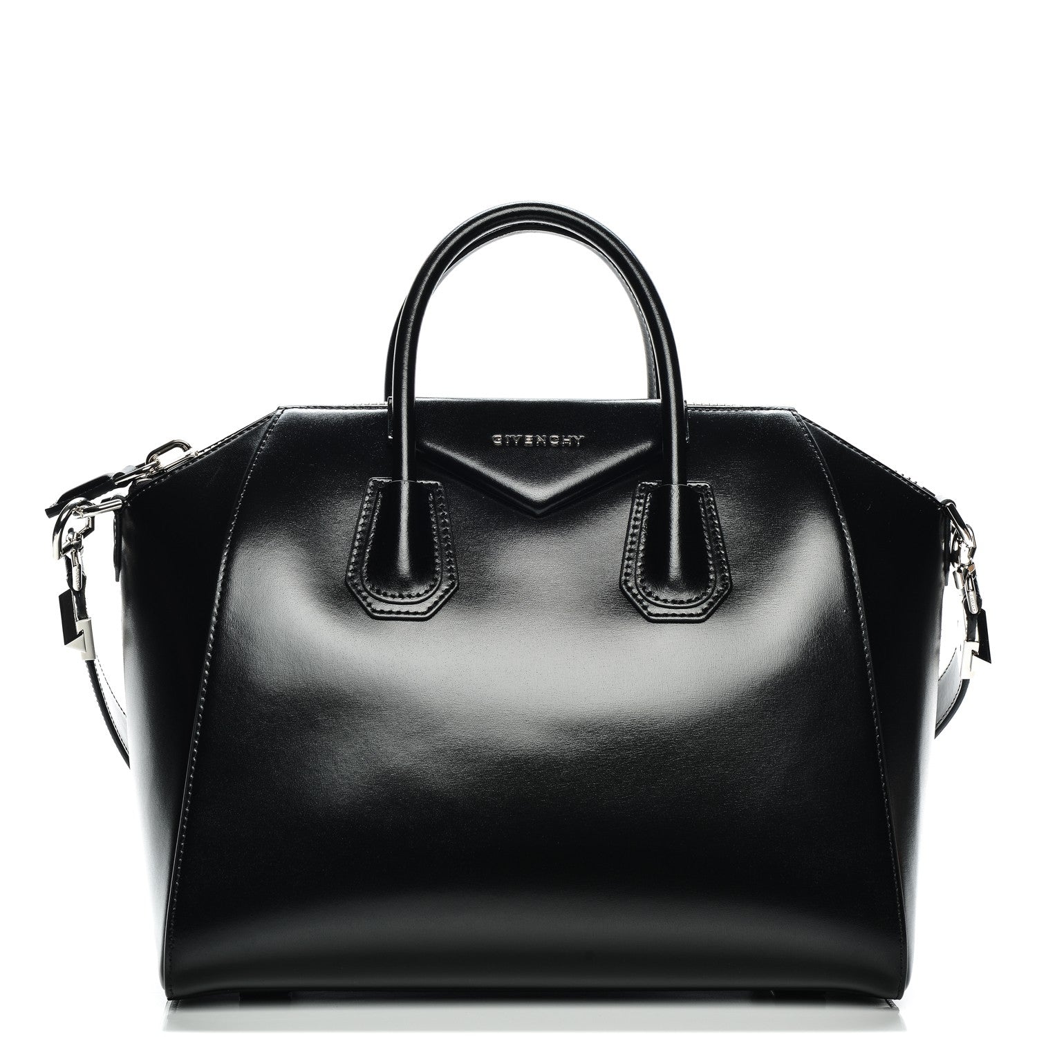 Givenchy Shiny Lord Calfskin Medium Antigona Black 1 of 7