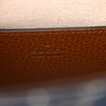 Gucci New Denim GG Monogram Dollar Calfskin Mini Retro Interlocking G Tote Bag Blue Tea Cuir Epilog 6 of 10