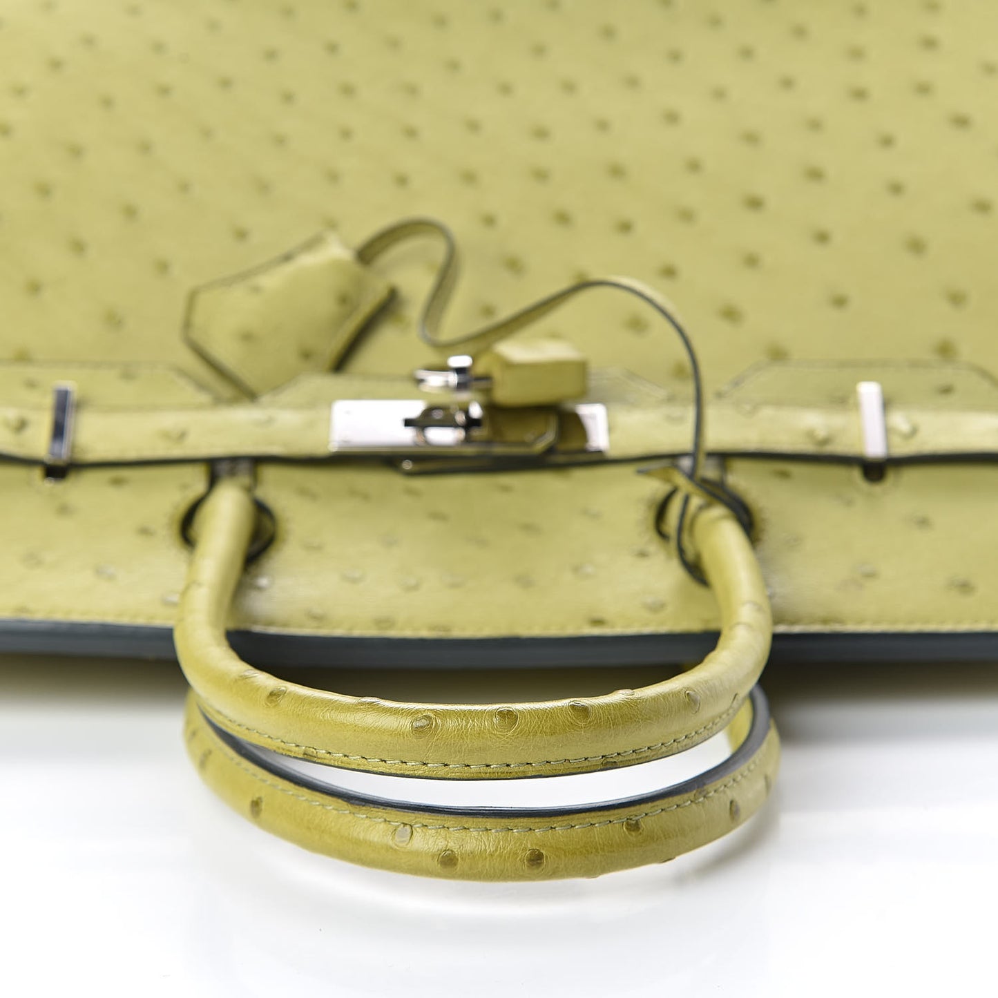 Ostrich Birkin 30 Vert Anis