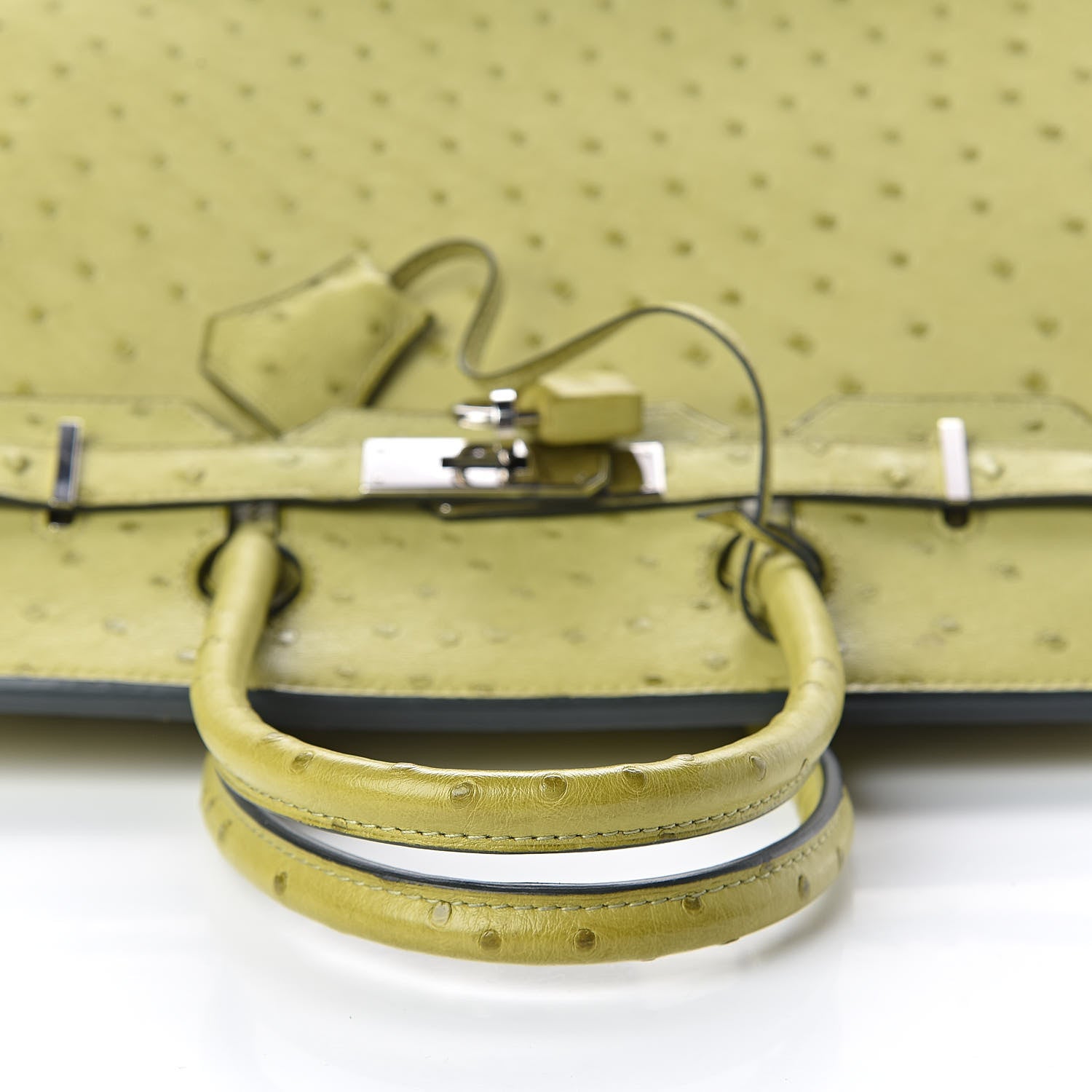 Hermes Ostrich Birkin 30 Vert Anis 11 of 29
