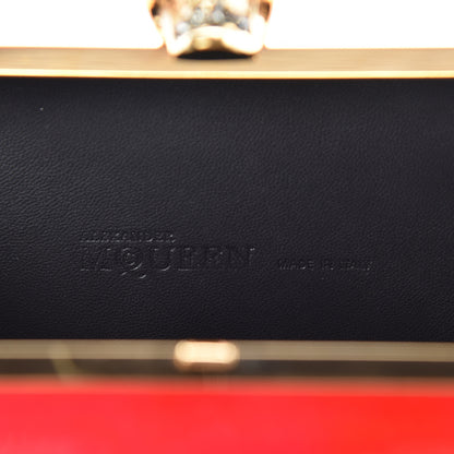 Alexander McQueen Patent Crystal Skull Box Clutch Pink 6 of 7