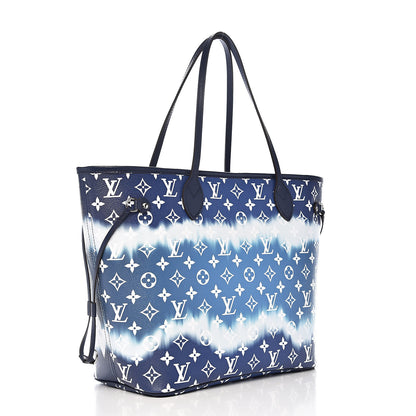 Louis Vuitton Monogram Escale Neverfull MM Blue 4 of 13